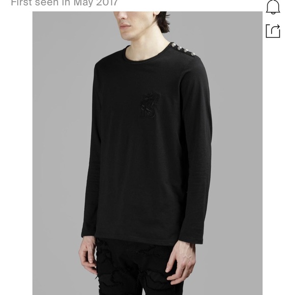 Balmain FW 2017 Black Lion Embroidery Tee - Picture 3 of 14
